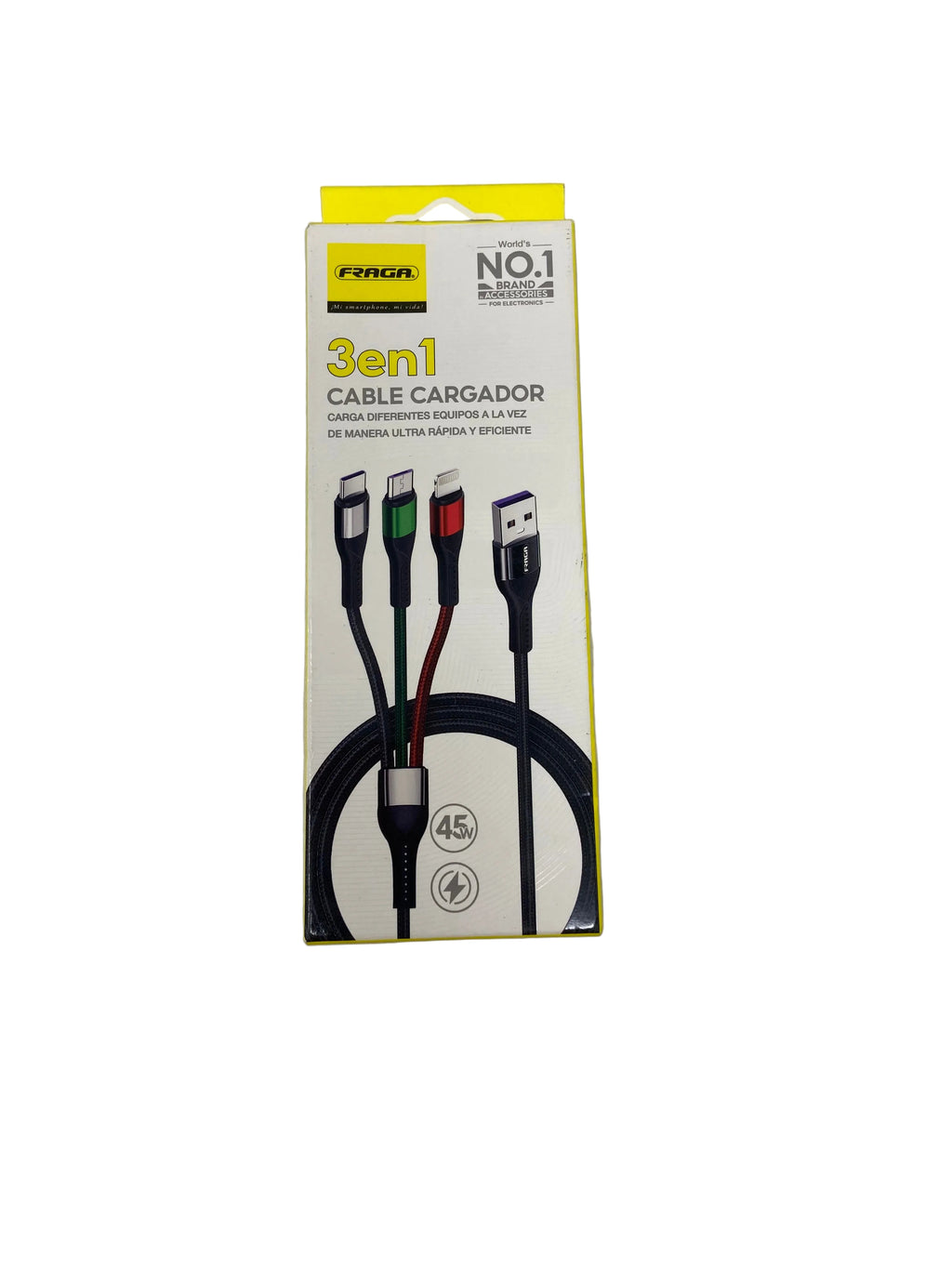 Cable Nylon Fraga 3 puntas (C / Micro / Lightning)