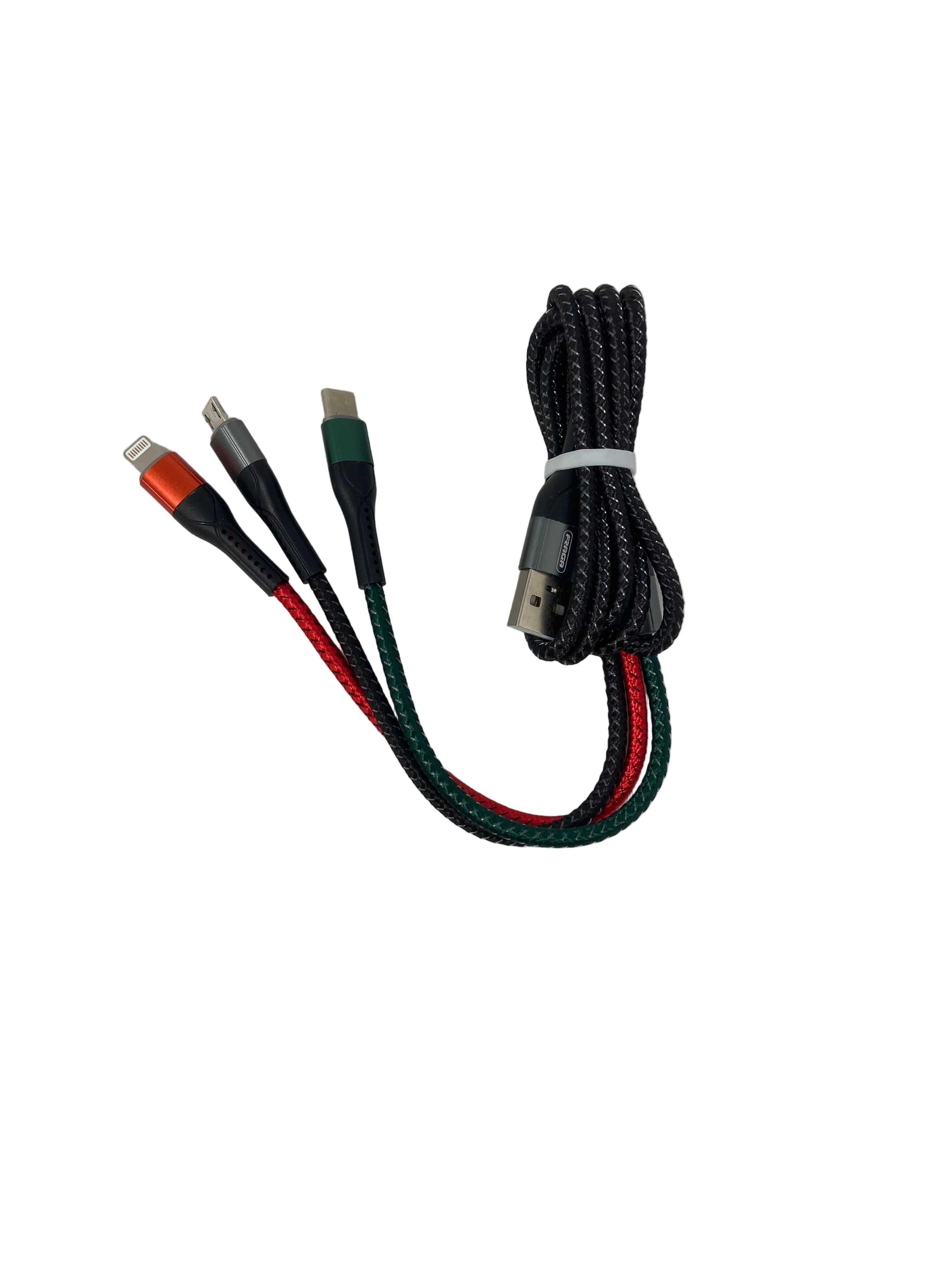 Cable Nylon Fraga 3 puntas (C / Micro / Lightning)