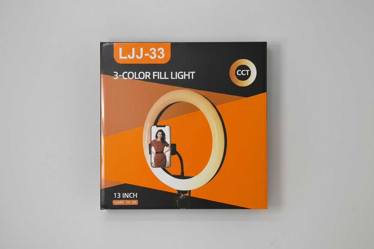 Aro de luz LED versátil con tres tonalidades seleccionables: cálida, fría y blanca LJJ-33